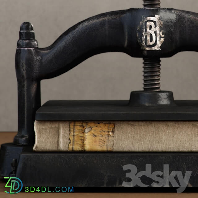 Other decorative objects - RH _ CAST IRON BOOK PRESS