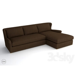 Sofa - Winslow sectional brown linen 7843-3102 LAF 