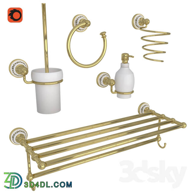 Bathroom accessories - OM Fixsen Bogema Gold Bathroom Accessories