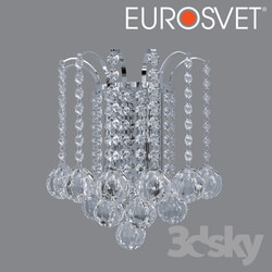 Wall light - OM Bra with crystal Eurosvet 3299_2 chrome Ostiniya 