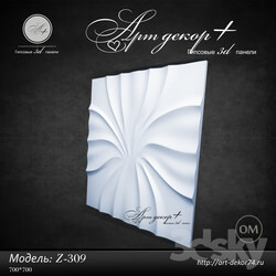 3D panel - Gypsum 3d panel Z-309 from Artdekor 