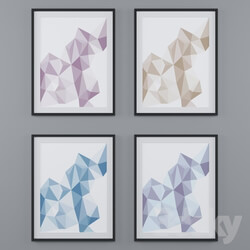 Frame - Collection of paintings geometric abstraction 