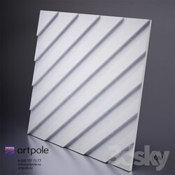 3D panel - Gypsum 3D panel Lambert from Artpole 