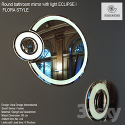 Mirror - Bathroom mirror with Round light ECLIPSE 