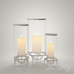 Other decorative objects - Global Views Elevated Hurricane Candle Holder 