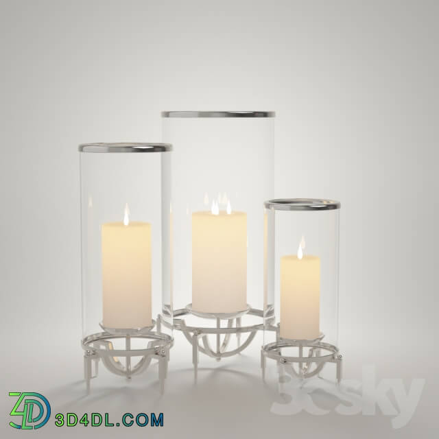 Other decorative objects - Global Views Elevated Hurricane Candle Holder