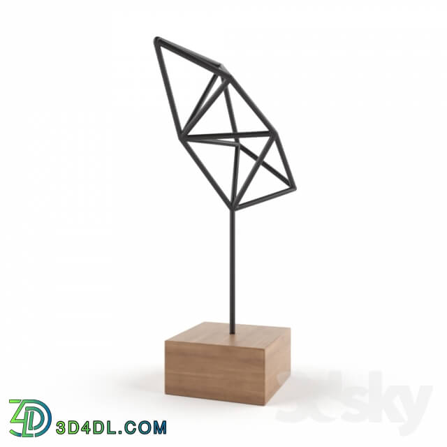 Sculpture - Geometric bird sculpture