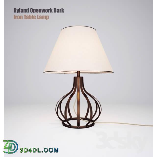 Table lamp - Ryland Openwork Dark Iron Table Lamp