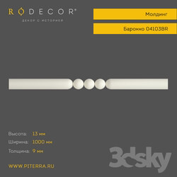 Decorative plaster - RODECOR Baroque molding 04103BR 