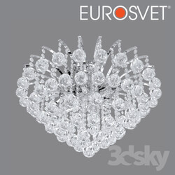 Ceiling light - OM Ceiling chandelier with crystal Eurosvet 3299_6 chrome Ostiniya 