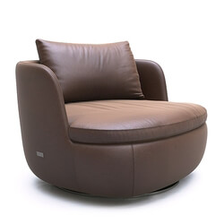 Arm chair - Moooi Bart Swivel leather 
