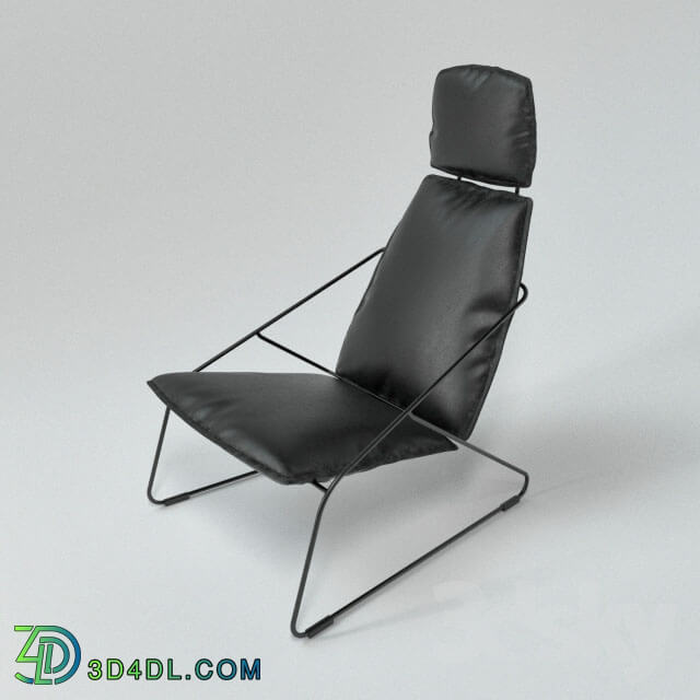 Arm chair - Chair cushion on a metal frame