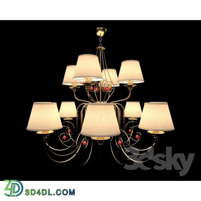 Ceiling light - Arte Lamp A3007LM-Neapolitan 12BZ_90x70