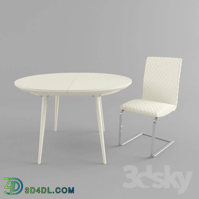 Table _ Chair - B7113 SQ BG chair and table DISCO