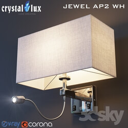 Wall light - Crystal Lux JEWEL AP2 WH 