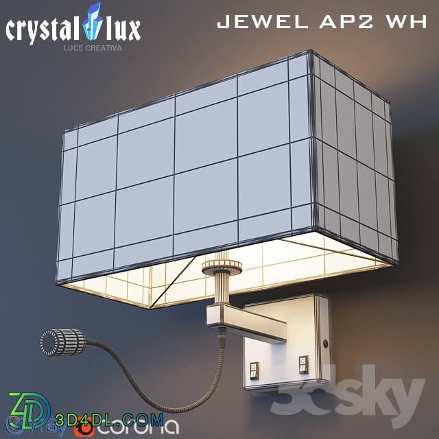 Wall light - Crystal Lux JEWEL AP2 WH