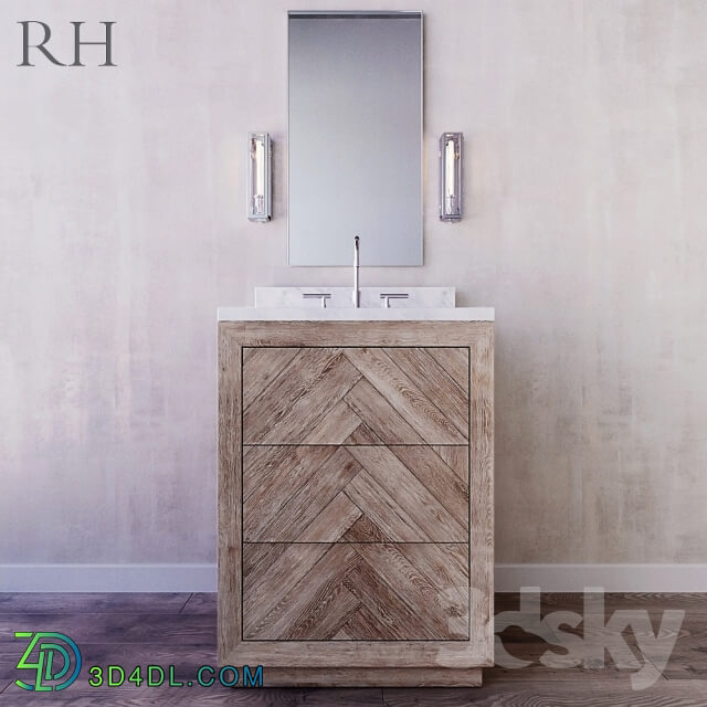 Bathroom furniture - HERRINGBONE POWDER VANITY