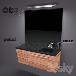 Bathroom furniture - Pelipal Velbano Oblique_ LineaLight Solid 3694_ Pomd _or Jack 