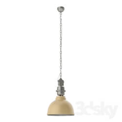 Ceiling light - 49172 Suspension GRANTHAM_ 1х60W _E27__ Ø355_ H1100_ steel_ beige_ chrome 