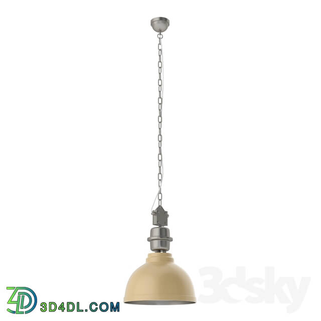 Ceiling light - 49172 Suspension GRANTHAM_ 1х60W _E27__ Ø355_ H1100_ steel_ beige_ chrome