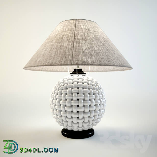 Table lamp - Design lamp _quot_Wicker_quot_ _braided_