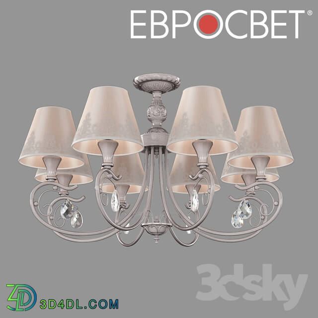 Ceiling light - OM Classic chandelier with lampshades Eurosvet 60069_8 Incanto