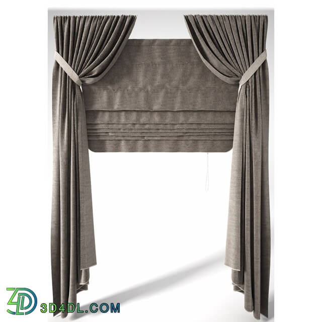 Curtain - Roman blinds 2 positions