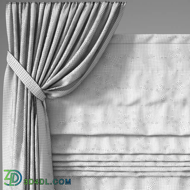 Curtain - Roman blinds 2 positions