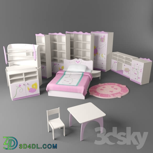 Full furniture set - Kids Princess furniture