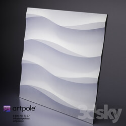 3D panel - Gypsum 3d panel of Cotton Artpole 