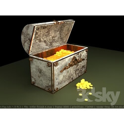 Other decorative objects - a chest of gold 