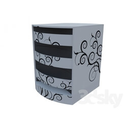 Sideboard _ Chest of drawer - bedside table with a pattern 
