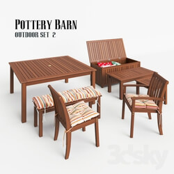 Table _ Chair - Pottery Barn Outdoor Set 2 