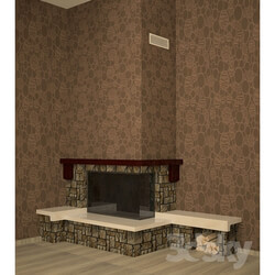 Fireplace - Corner fireplace 