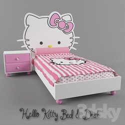 Bed - Hello Kitty Bed _amp_ Desk 