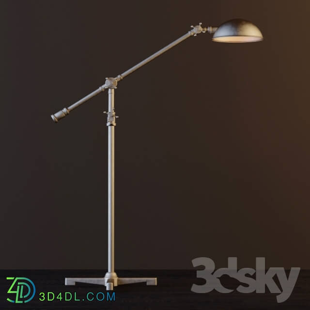 Floor lamp - Rowan Pharmacy Task Floor Lamp Antique Brass