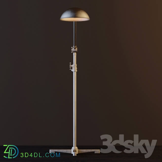 Floor lamp - Rowan Pharmacy Task Floor Lamp Antique Brass