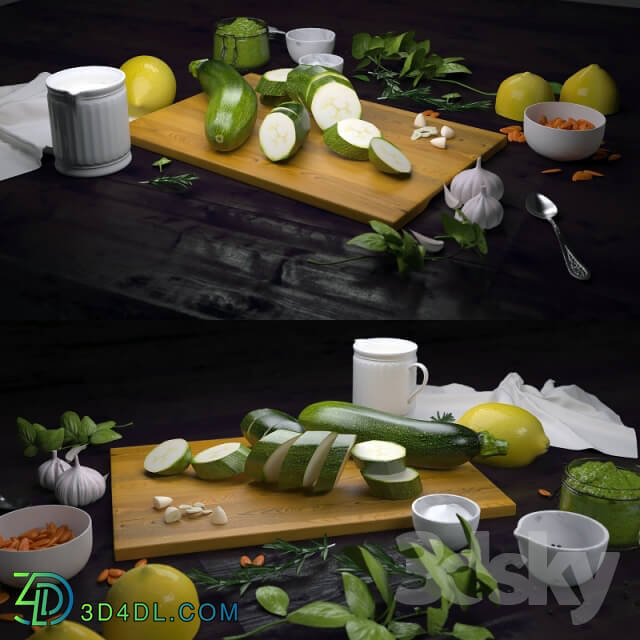 Food and drinks - Decor with vegetables