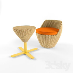 Table _ Chair - Rattan seating 