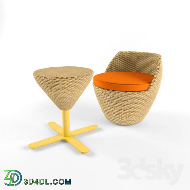 Table _ Chair - Rattan seating