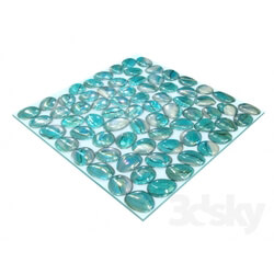 Bathroom accessories - tile of glass stones 