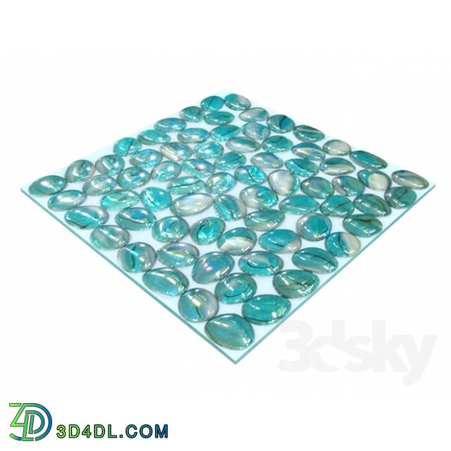 Bathroom accessories - tile of glass stones