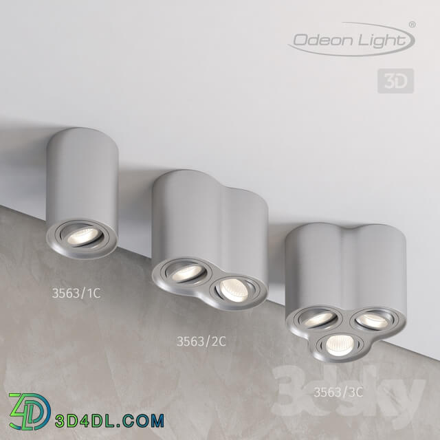 Technical lighting - Ceiling surface lighting fixture ODEON LIGHT 3563 _ 1C_ 3563 _ 2C_ 3563 _ 3C PILLARON