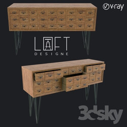 Sideboard _ Chest of drawer - LoftDesigne 7163 model console 