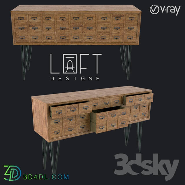 Sideboard _ Chest of drawer - LoftDesigne 7163 model console