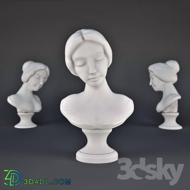 Sculpture - Figurine _quot_Bust of a Girl_quot_