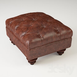 Other soft seating - Claverdon Semi-Aniline Leather Footstool 