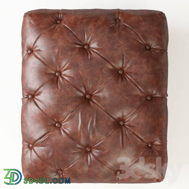 Other soft seating - Claverdon Semi-Aniline Leather Footstool