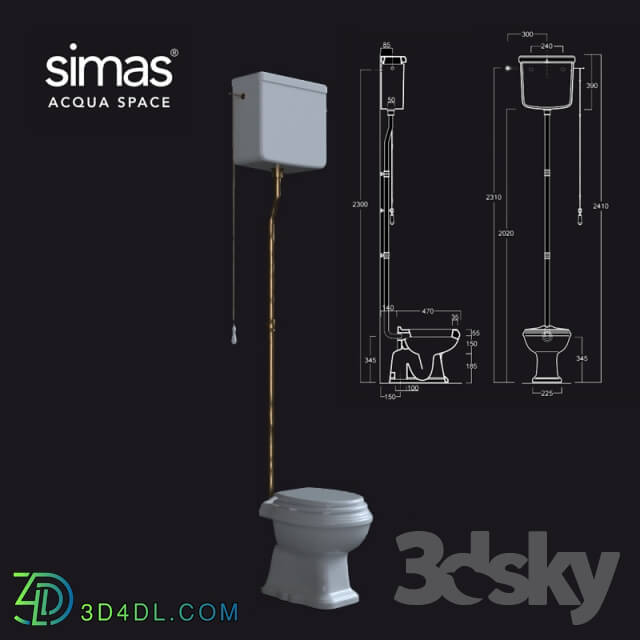 Toilet and Bidet - WC simas AR_801-AR_802 OM