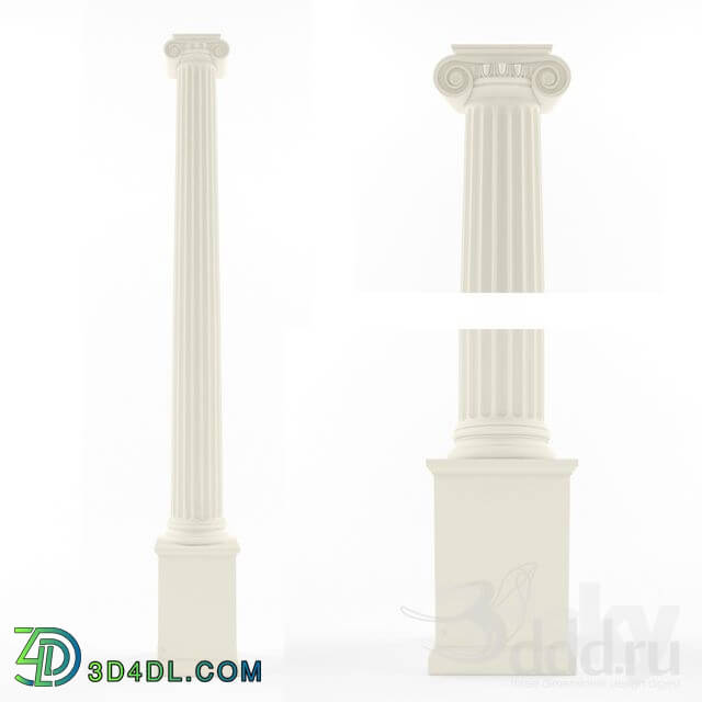 Decorative plaster - ionic column